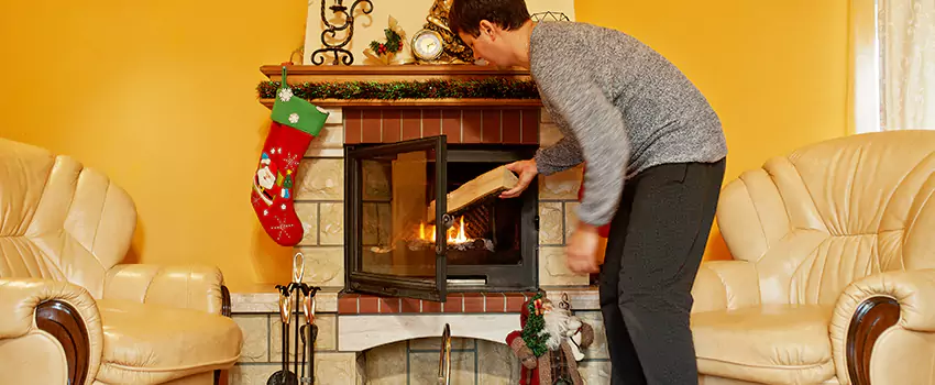 Rusted Metal Fireplace Restoration in Queensgate, Ohio